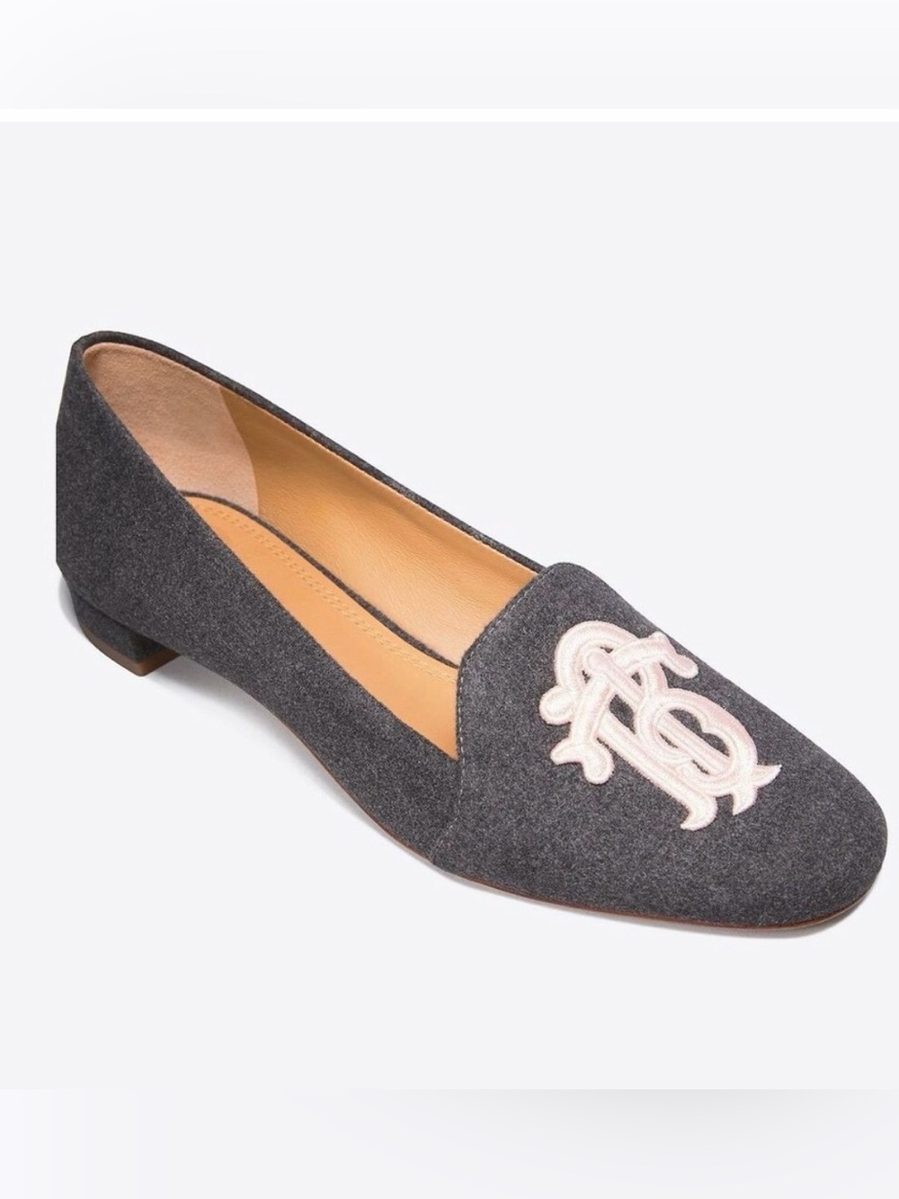 Tory Burch Antonia EmbroideredWool Loafer Flats